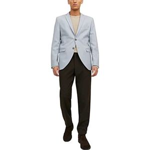 JACK & JONES Jprfranco Check Blazer voor heren, Light Grey Melange/Checks: super slim fit, 46