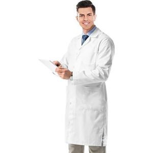 AIESI - Labjas - Medische Jas - Wit - 100% Gesanforiseerd Katoen