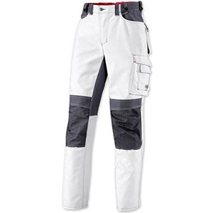 BP Workwear 1789-555-21 werkbroek - elastiek in de rug - tailleplooien - normale pasvorm - maat: 48l - kleur: wit/donkergrijs
