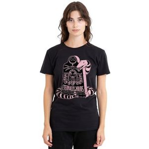 The Nightmare Before Christmas Valentijn, Eternally Yours dames T-shirt, zwart, klein, Zwart, S