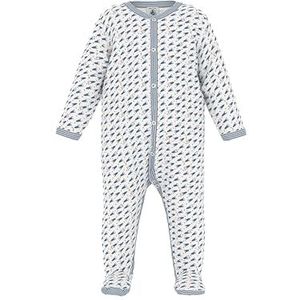 Petit Bateau Pyjama met lange mouwen, uniseks, voor kinderen, Marshmallow/Multico, 3 Maanden