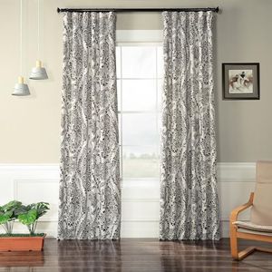 HPD Half Price Drapes Bedrukte kamer verduisterende gordijn 50 X 84 (1 paneel), BOCH-KC16072D-84, Tea Time Oker