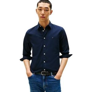 TOMMY HILFIGER - Overhemd - Marine - Regular Fit - Lange Mouw