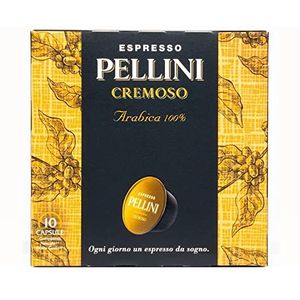 Pellini Cremoso 100% Arabica Espresso Capsules – Light Roast Italian Coffee Capsules - Nescafé Dolce Gusto Compatible, 60 Capsules 329920131