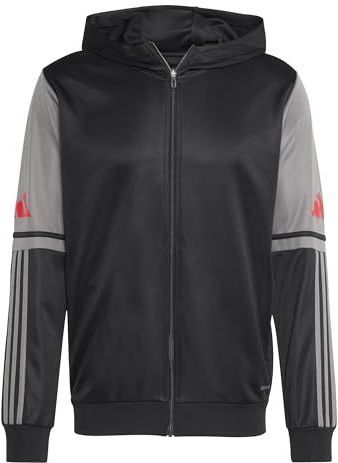 adidas Heren SQUADRA25 HOODY, black/team grey four/pure ruby, XS