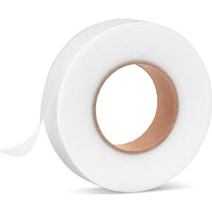Cheerhom Zoomband om op te strijken, strijkband om te strijken, voor textiel zoals broeken, gordijnen, gordijnen, wit, 2 cm x 60 meter