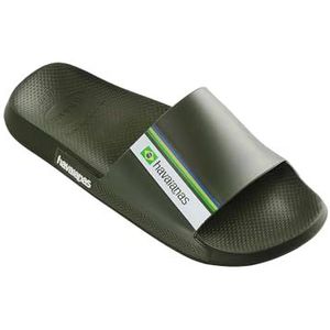 Havaianas Unisex Slide Brasil Green Sandal, 1/2 UK, Groen, 33/34 EU