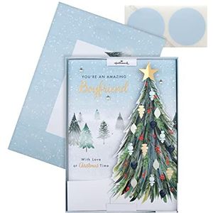 Hallmark Boxed kerstkaart voor vriend - klassieke winterscène met boomontwerp