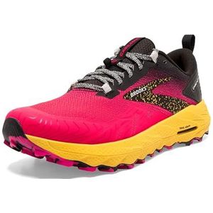 BROOKS Cascadia 17 Sneakers voor dames, maat 38,5 EU, Diva Pink Black Lemon Chrome, 38.5 EU