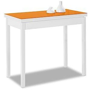 ASTIMESA Boek type keukentafel, oranje, 80 x 40 cm tot 80 x 80 cm