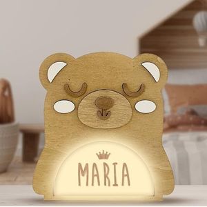 WONDEE Vintiun Gepersonaliseerd cadeau voor baby's, geboorte, [4 modellen] Nachtlampje voor baby's en kinderen, personaliseerbaar, led-bedlampje, decoratie voor baby's, jongens en meisjes