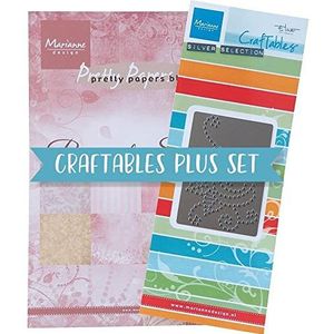 Marianne Design, Craftable Plus-Rose Corner, voor Paper Craft Projects, Zilver of Wit, One Size