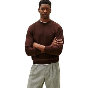 Tommy Hilfiger Heren ESS SEASONAL FLEECE CREWNECK MW0MW40000 Pullover Sweatshirt, BRUIN, XS, Bruin (Chocolade), XS