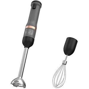 BLACK+DECKER KitchenWand multifunctionele keukenmachine, draadloos, handmixer, incl. mengkom en laadstation – compact en ergonomisch BCKM1011KGF-QW