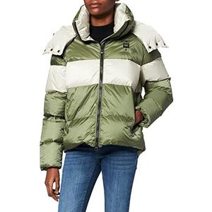 Blauer Korte donsjas voor dames.