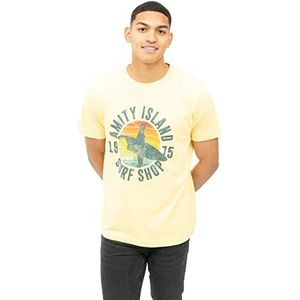 Jaws Heren Amity Surf Shop T-Shirt, geel, M