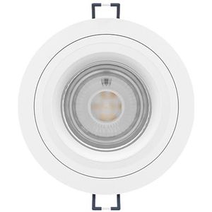 EGLO connect.z Smart Home LED inbouwspot Carosso -Z, ZigBee, app en spraakbesturing Alexa, lichtkleur instelbaar (warm – koel wit), RGB, dimbaar, plafond spot van wit mat metaal, Ø 9,3 cm