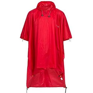 Deproc Active Heren waterdichte regenjas Cornwall poncho effen regenponcho, rood, 3XL