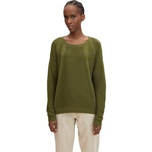 TOM TAILOR Denim Dames Basic trui met structuur 1030004, 22694 - Cypress Olive, XS