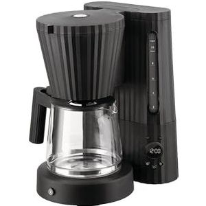 Alessi Plissé MDL14 B Koffiezetapparaat voor filterkoffie, design met automatische startfunctie, van thermoplastisch hars, eurostekker, 1100 W, 150 cl, zwart