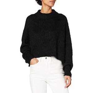 Urban Classics Vrouwen Dames Oversized Coltrui Veer Trui Sweatshirts, Zwart, XS