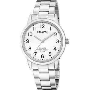 Calypso Casual Watch K5858/1, wit, armband, Wit, Armband