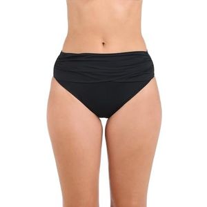 La Blanca Vrouwen Island Godin Gestreepte Mid Taille Pant Bikini Badpak Onderkant, Zwart, 40 NL