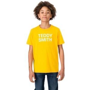 Teddy Smith, Ticlass 3 MC Jr T-shirt voor jongens, Olympisch Geel, 6 Jaren