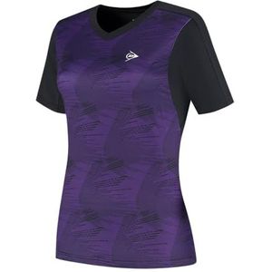 DUNLOP Game Tee 1 voor Dames, Zwart/Violet Indigo, XS