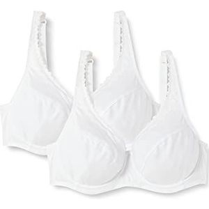 DIM - Mes Essentiels - Set van 2 BH's - Wit - Katoen en Kant