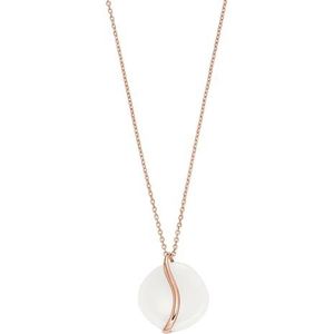 SKAGEN Damesketting Sofie Sea Glass hanger Organic Shape wit, SKJ1813791, Length: 460+50mm, Width: 21.5mm, Height: 27.4mm, Roestvrij staal, Geen edelsteen