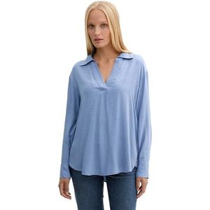 TOM TAILOR Damesblouse, 36521 - Colony Blue Melange, 38