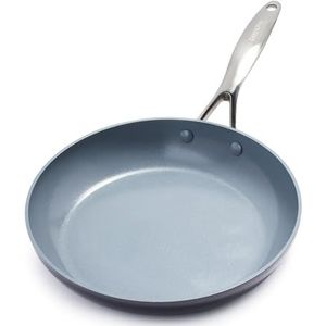 GreenPan Valencia Pro Harde Geanodiseerde Gezond Keramisch Antiaanbaklaag 28 cm Koekenpan, PFAS Vrij, Inductie, Vaatwasmachinebestendig, Ovenveilig, Grijs