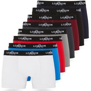 FM London heren Hipsters FM London (4/8-Pack) Mens Boxers, Veelkleurig (Classic Mix 10), XXL