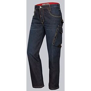BP 1990 038 unisex Worker Jeans washed van katoen met stretchaandeel donkerblauw washed, maat 29/34
