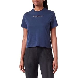 Tommy Jeans S/S T-shirts voor dames, Blauw (Twilight Navy), XS