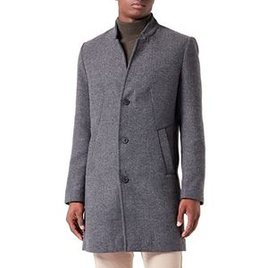 TOM TAILOR Denim Uomini Moderne wollen jas 1032440, 30500 - Dark Grey Black Herringbone, XL