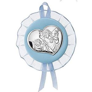 Valenti&Co medaillon met engelen, ideaal als cadeau voor geboorte of doop om op te hangen aan kinderbed, kinderwagen of kinderkamer