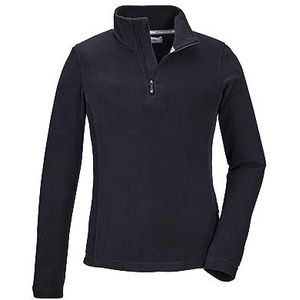 Killtec Meisjes fleece shirt met opstaande kraag en ritssluiting KSW 188 GRLS FLC SHRT, zwart blauw, 164, 40871-000, zwart, 164 cm