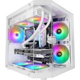 MC-3TLITE - Mini-Toren Behuizing - Zwart - Gehard Glas - 120 mm Ventilator