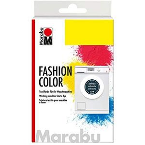 Marabu 17400023074 - Fashion Color antraciet, textielverf voor het verven in de wasmachine, kochecht, voor katoen, linnen en gemengd weefsel, 30 g kleurstof en 60 g reactiemiddel
