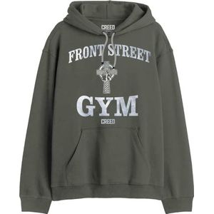 cotton division Sweatshirt met capuchon voor heren, Kaki, S