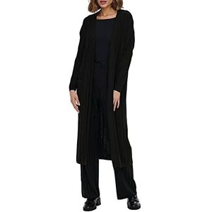 ONLY Dames Onlnew Tessa L/S Long Vest KNT Sweater, Black, M (4-pack)