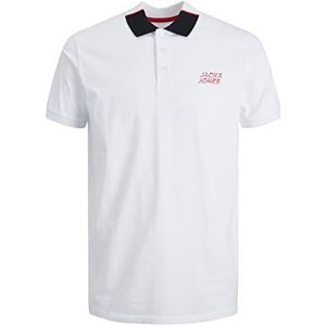 JACK & JONES Jjcloud Ss Polo Shirt voor heren, wit, L