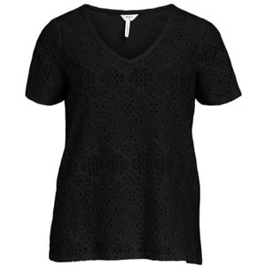 Object Dames Objfeodora S/S V-hals Top Noos blouse, zwart, L