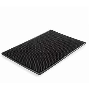 Lacor - 62626 - tapijt of barmat van 100% antislip thermoplastisch rubber om druppeltjes of dranken te voorkomen, BPA-vrij, afmetingen 45 x 30 x 1,8 cm, zwart