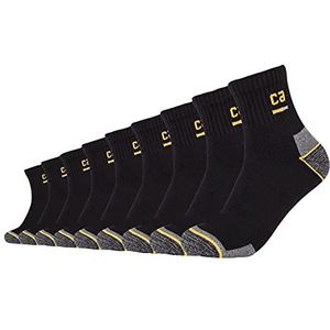 Camano Unisex Online Work Quarter 9-pack sokken, zwart, 47/49, zwart, 47 EU