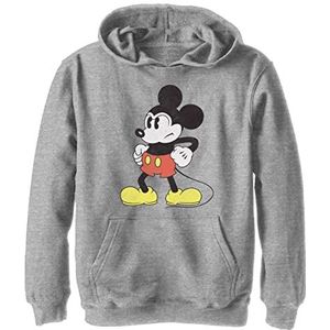 Disney Characters Mightiest Mouse Boy's Hooded Pullover Fleece, Athletic Heather, Small, Athletic Heather, S