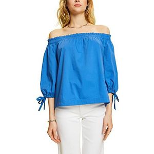ESPRIT Collection Off-shoulder-blouse van poplin, bright blue, M