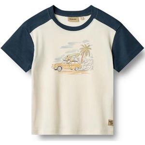 Wheat Unisex kinderen jongens S/S Vincent GOTS gecertificeerd T-shirt, 3182 Ivory, 122